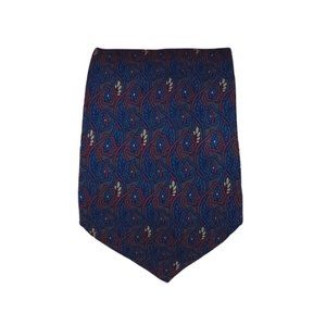 BATTISTONI Blue Floral Silk Tie ITALY 58"/ 3.5" EC